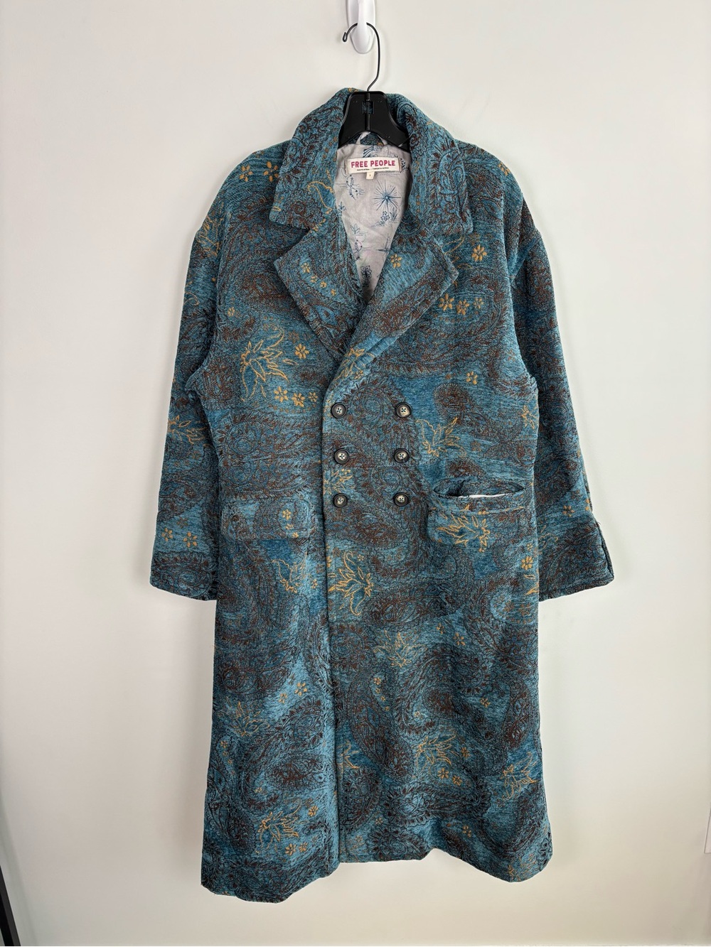 Free People Micah Duster Jacket in Blue Size S - Picture 4 of 16